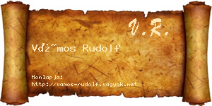 Vámos Rudolf névjegykártya