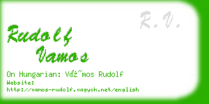 rudolf vamos business card